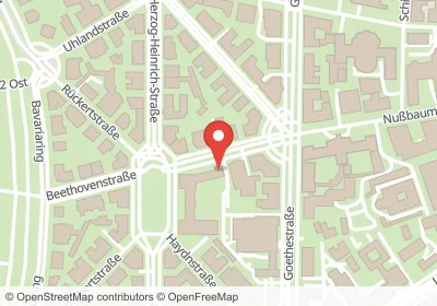 Hotels an der Beethovenstraße in München – Unterkünfte, Pensionen und Ferienwohnungen in zentraler Lage