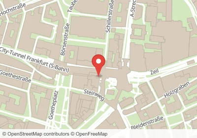Hotels an der Biebergasse in Frankfurt am Main – Unterkünfte, Pensionen und Ferienwohnungen in zentraler Lage