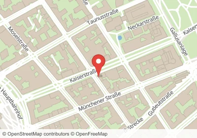 Hotels an der Kaiserstraße in Frankfurt am Main – Unterkünfte, Pensionen und Ferienwohnungen in zentraler Lage