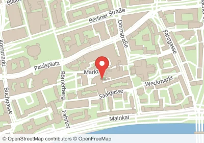 Hotels an der Markt in Frankfurt am Main – Unterkünfte, Pensionen und Ferienwohnungen in zentraler Lage