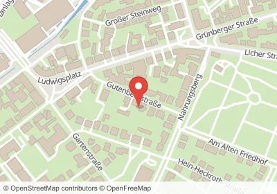 Hotels an der Gutenbergstraße in Gießen – Unterkünfte, Pensionen und Ferienwohnungen in zentraler Lage